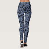 Leggings Motifs bleus et noirs (Dos)