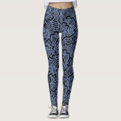 Leggings Motifs bleus et noirs (Devant)