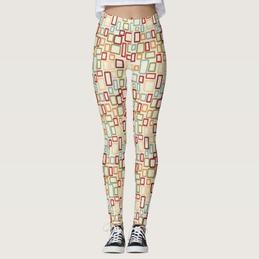 Leggings Motifs carré multicolores (Devant)