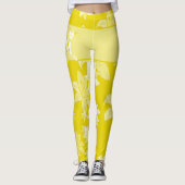 Leggings Motifs Chat Japonais & Chrysanthème (Devant)