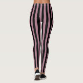 Leggings Motifs classiques en noir et rose (Dos)