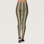 Leggings Motifs classiques Moss vert et rose (Dos)