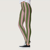 Leggings Motifs classiques Moss vert et rose (Gauche)