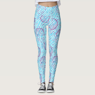 Leggings Motifs de baleine bleue