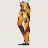 Leggings Motifs de boule orange 3D (Gauche)