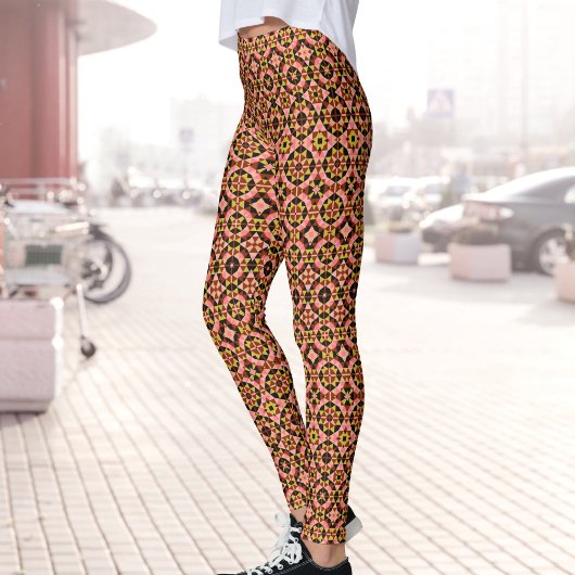 Leggings Motifs de carreaux Abstraits