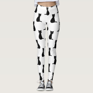Leggings Motifs de chats noirs