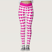 Leggings Motifs de coeur rose (Devant)