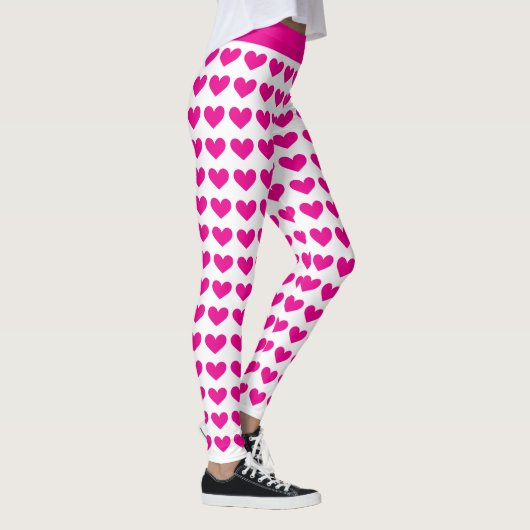 Leggings Motifs de coeur rose (Droite)