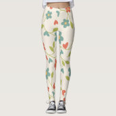 Leggings Motifs de fleurs de printemps (Devant)