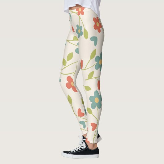 Leggings Motifs de fleurs de printemps (Gauche)