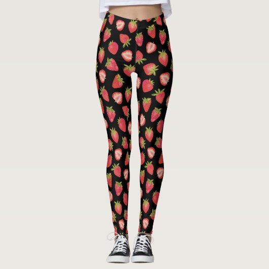 Leggings Motifs de fraises d'été (Devant)