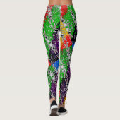 Leggings Motifs de lapins colorés sauvages (Dos)