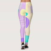leggings motifs de memphis, retro et géométrique d (Dos)