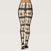Leggings Motifs de Noël rétro (Dos)
