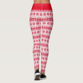 Leggings Motifs de Noël rouge (Dos)
