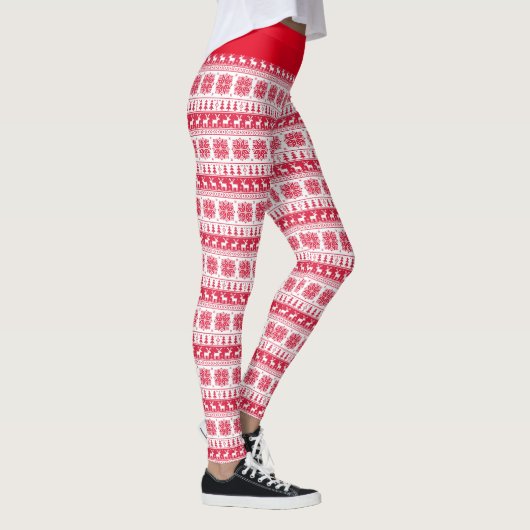Leggings Motifs de Noël rouge (Droite)