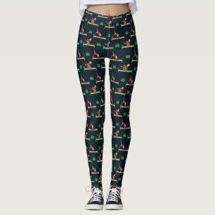 Leggings Motifs de Noël sans couture Pilates Reformer Santa