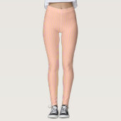 Leggings Motifs de Peach et Pink Strip classiques (Devant)