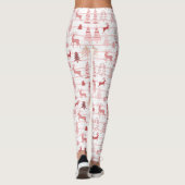 Leggings Motifs de rennes et d'arbres de Noël (Dos)