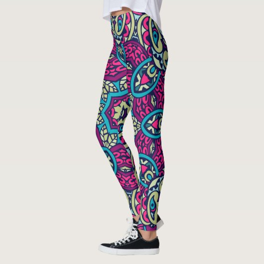 Leggings Motifs de scrapbook arabesque (Gauche)