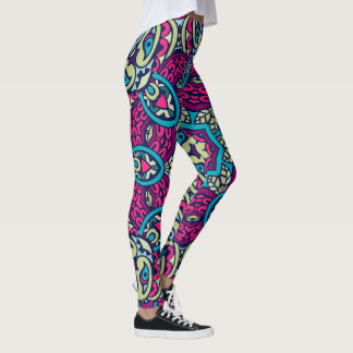 Leggings Motifs de scrapbook arabesque