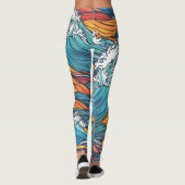 Leggings Motifs de vague (Dos)
