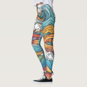 Leggings Motifs de vague (Gauche)