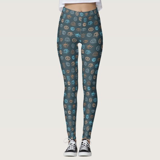 Leggings Motifs des yeux mal (Devant)