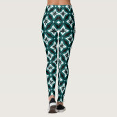 Leggings Motifs d'oignon noir et blanc vert (Dos)