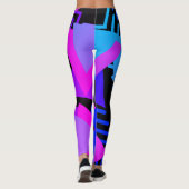 Leggings Motifs du triangle bleu (Dos)