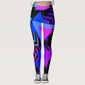 Leggings Motifs du triangle bleu (Devant)