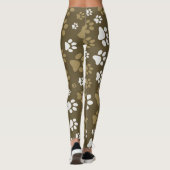 Leggings Motifs Empreintes de pattes pour femmes (Dos)