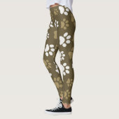 Leggings Motifs Empreintes de pattes pour femmes (Gauche)