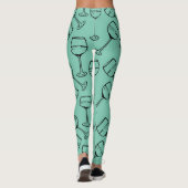 Leggings MOTIFS EN VERRE DE VIN (Dos)