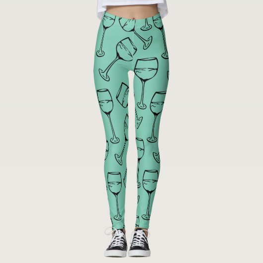 Leggings MOTIFS EN VERRE DE VIN (Devant)
