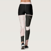 Leggings Motifs Floraux & Chat (Dos)