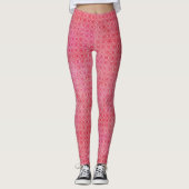 Leggings Motifs géométriques roses et blancs amusa (Devant)