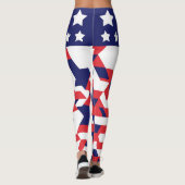 Leggings Motifs géométriques Star pour 4 juillet (Dos)