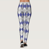 Leggings Motifs Jacquards gris bleu (Dos)