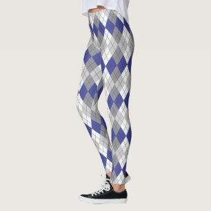 Leggings Motifs Jacquards gris bleu