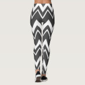 Leggings Motifs Jagged Noir Et Blanc (Dos)