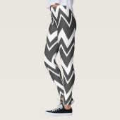 Leggings Motifs Jagged Noir Et Blanc (Gauche)