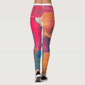 Leggings Motifs lumineux multicolores (Dos)