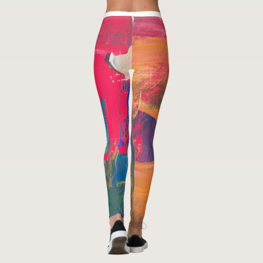 Leggings Motifs lumineux multicolores (Dos)