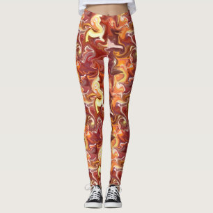 Leggings Motifs Marbre Tons de Baie