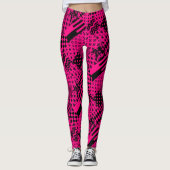 Leggings Motifs mélangés rose noir (Devant)