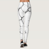 Leggings motifs noirs blancs kintsugi (Dos)
