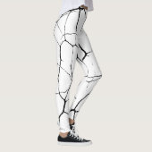 Leggings motifs noirs blancs kintsugi (Droite)