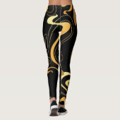 Leggings Motifs noirs d'or (Dos)